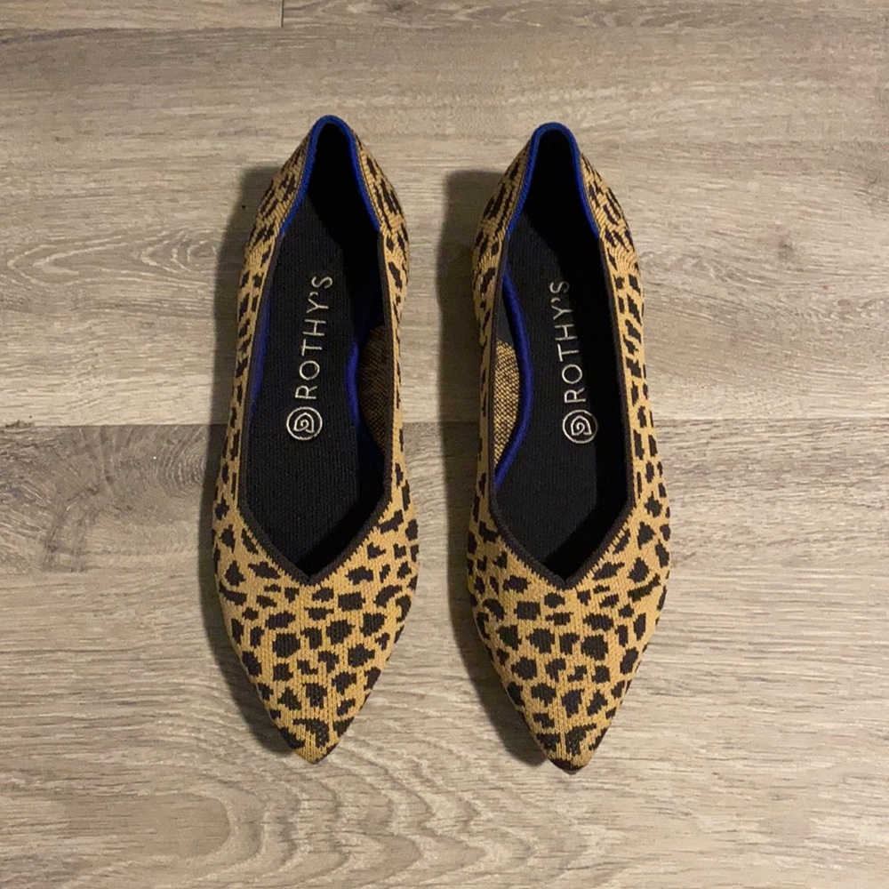 Rothy’s Leopard Print Point Toe Flats
